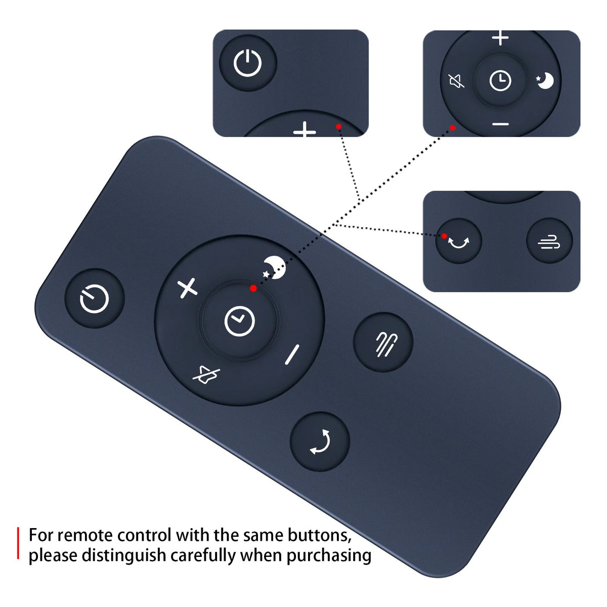 Replacement Remote Control For DR.PREPARE DCCF10 Tower Fan