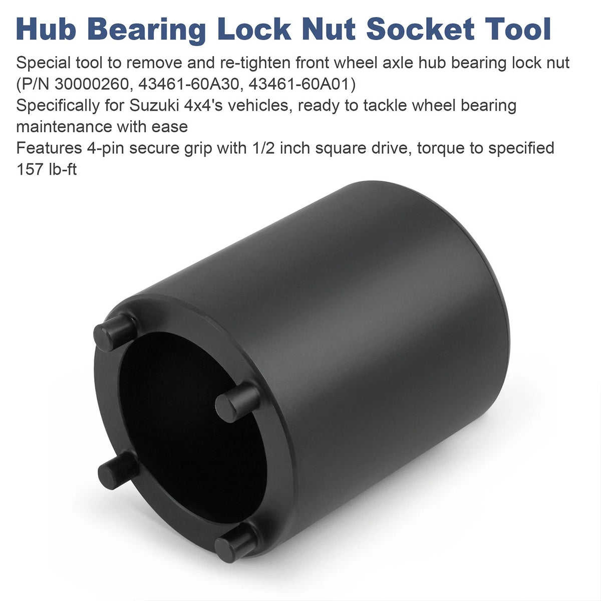 Wheel Axle Nut Socket Removal Tool For Suzuki Sidekick Geo Tracker Vitara