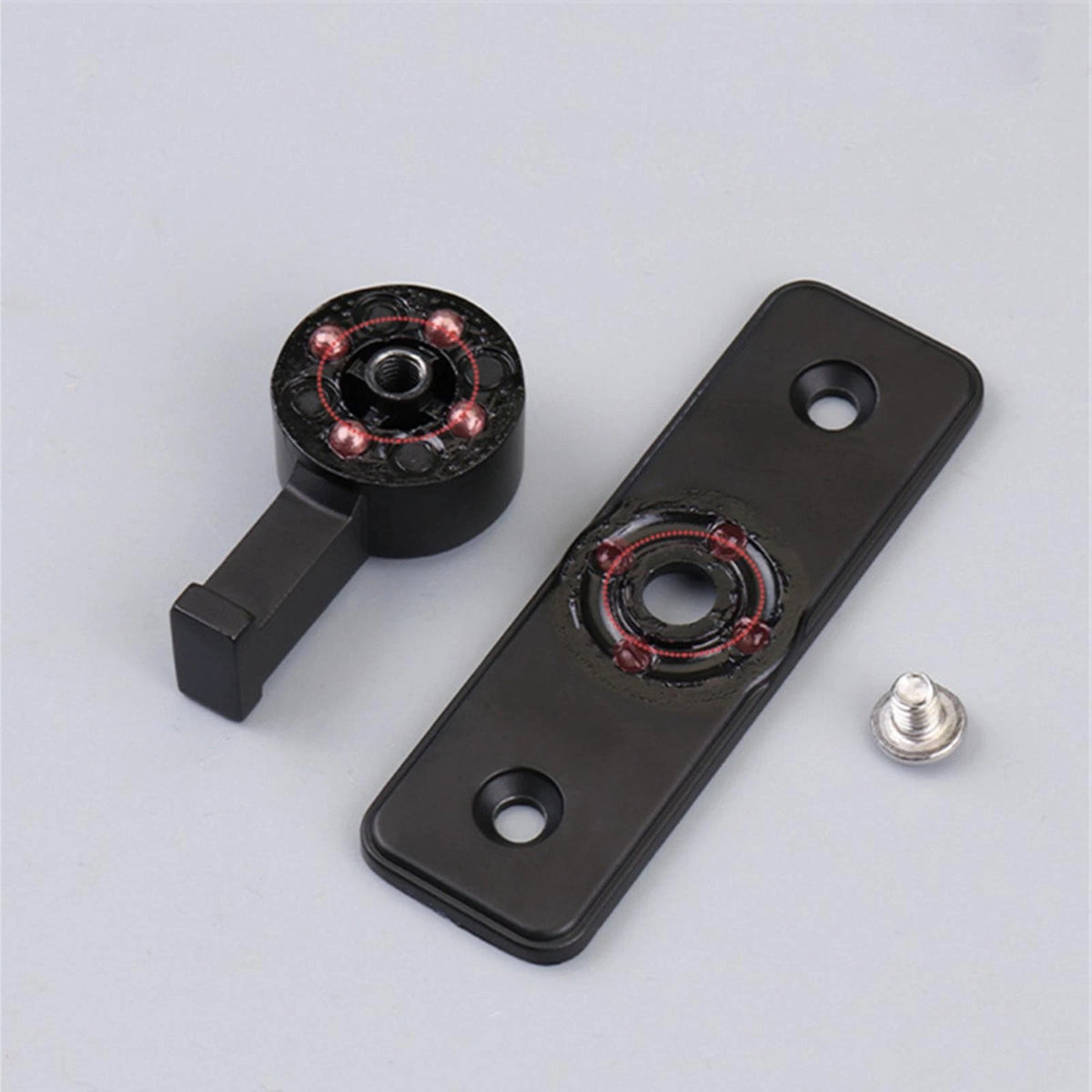 90° Keyless Interior Door Bolt Luminous Surface-mounted Room Door Latch ss