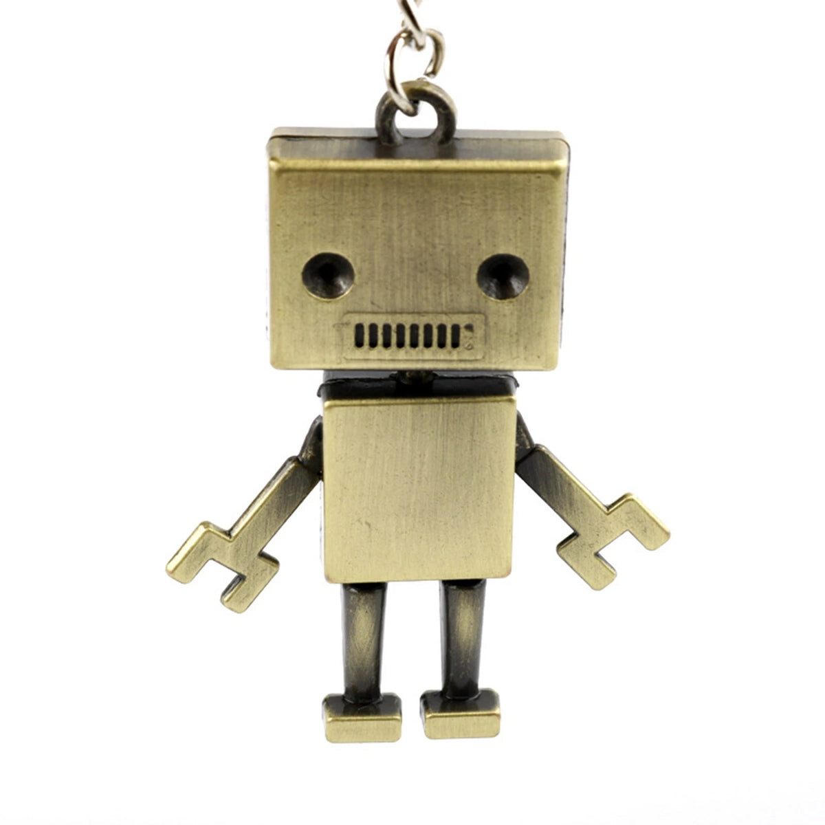 Mini Cute Movable Metal Robot Keychain Keyring Key Chain Ring Bag Purse Pendant