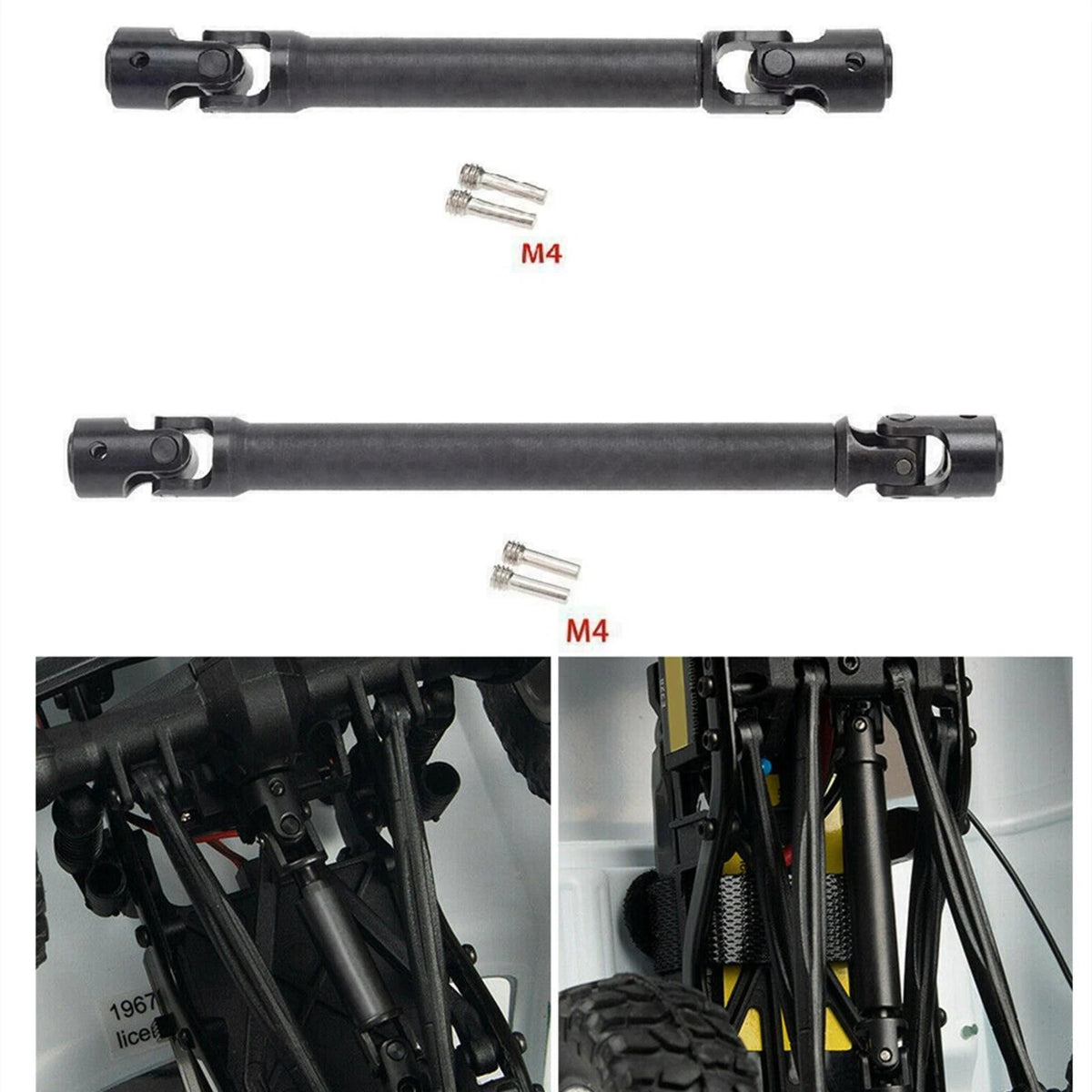 1Pair Metal Front&Rear Drive Shaft For Axial 1/10 RBX10 ryft AXI03005 Model Car