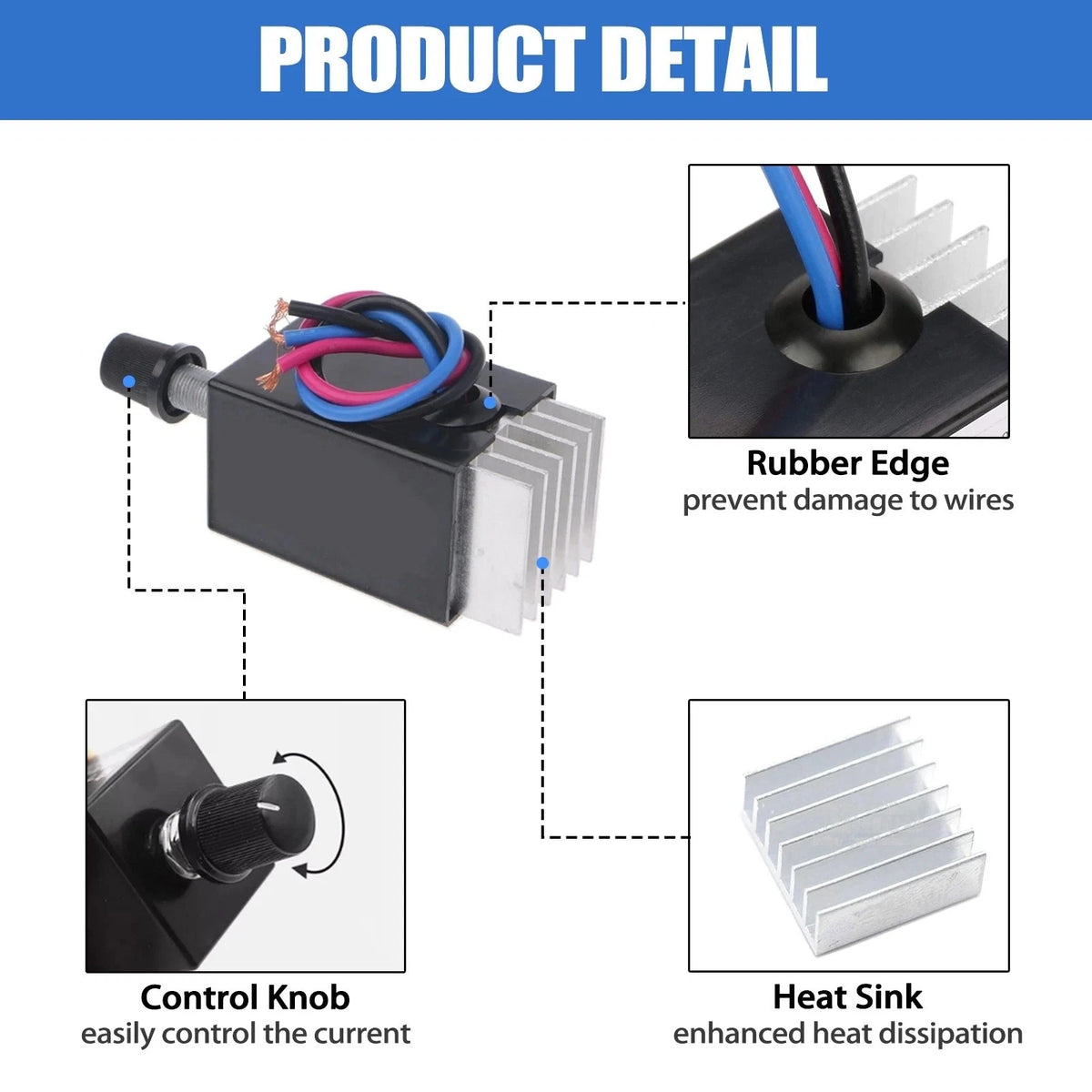 2x DC12V/24V 10A PWM Motor Speed Control Module for Fan Defrost Heater Unit