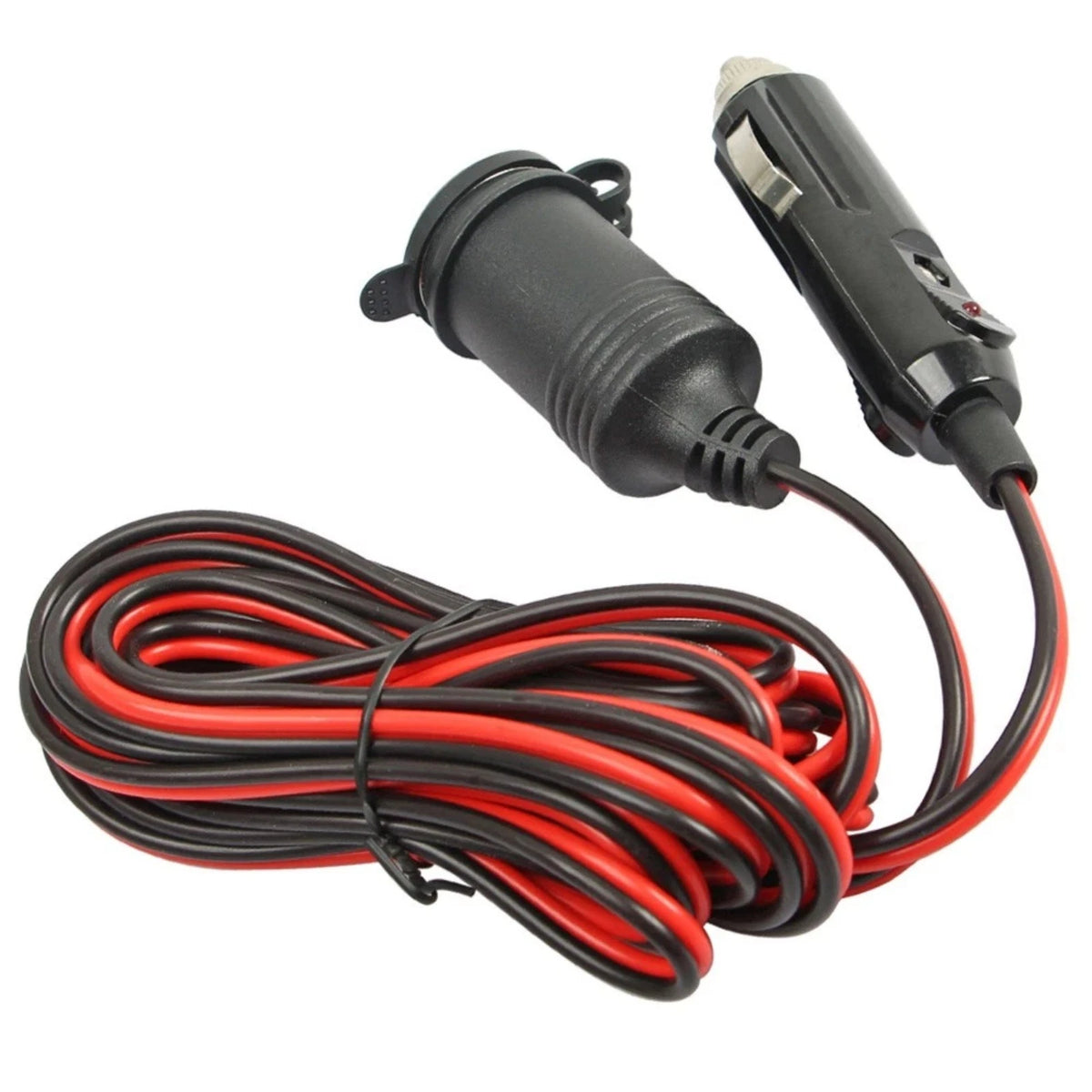 13FT 15A 12V-24V Cigarette Socket Extension 16AWG 240W for Bus Pickup Truck