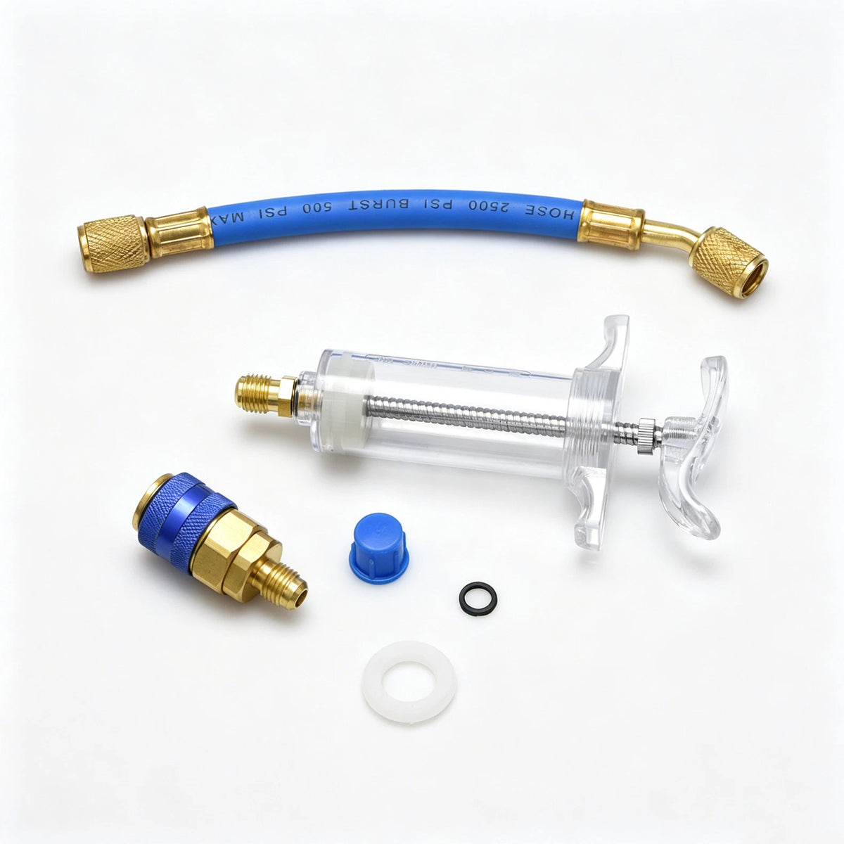 1PCS Oil and Dye Injector Featuring a 1/4 inch female SAE connector