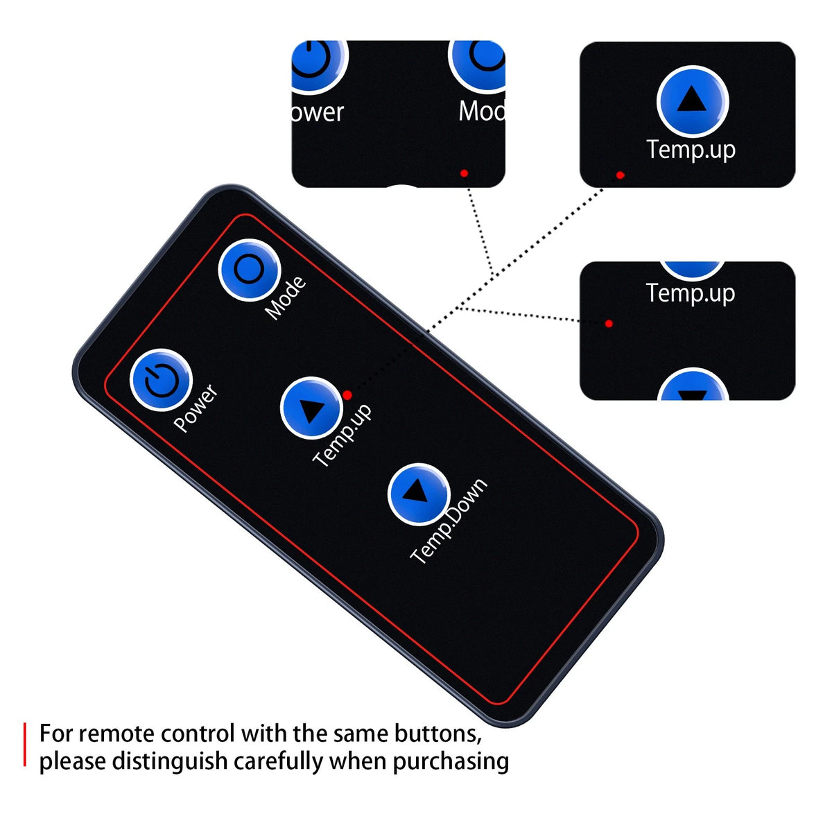 Remote Control For EdenPURE Classic Plus MINI Heater A5893 A5854 A5835