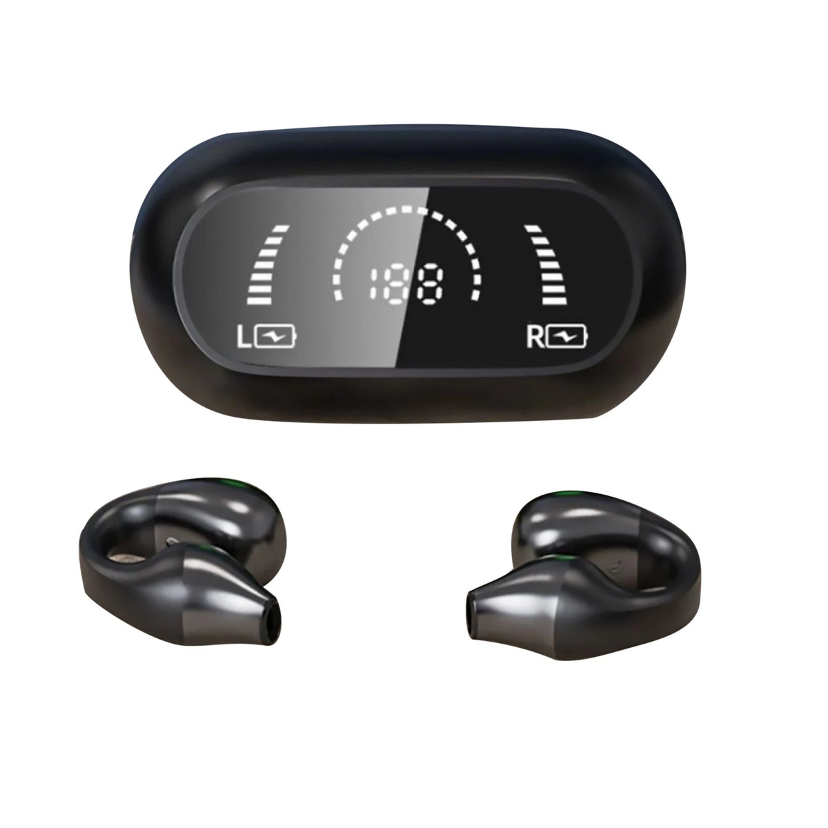 LED Bone Conduction Earbuds Wireless Bluetooth 5.2 Headphone HiFi Stereo Headset