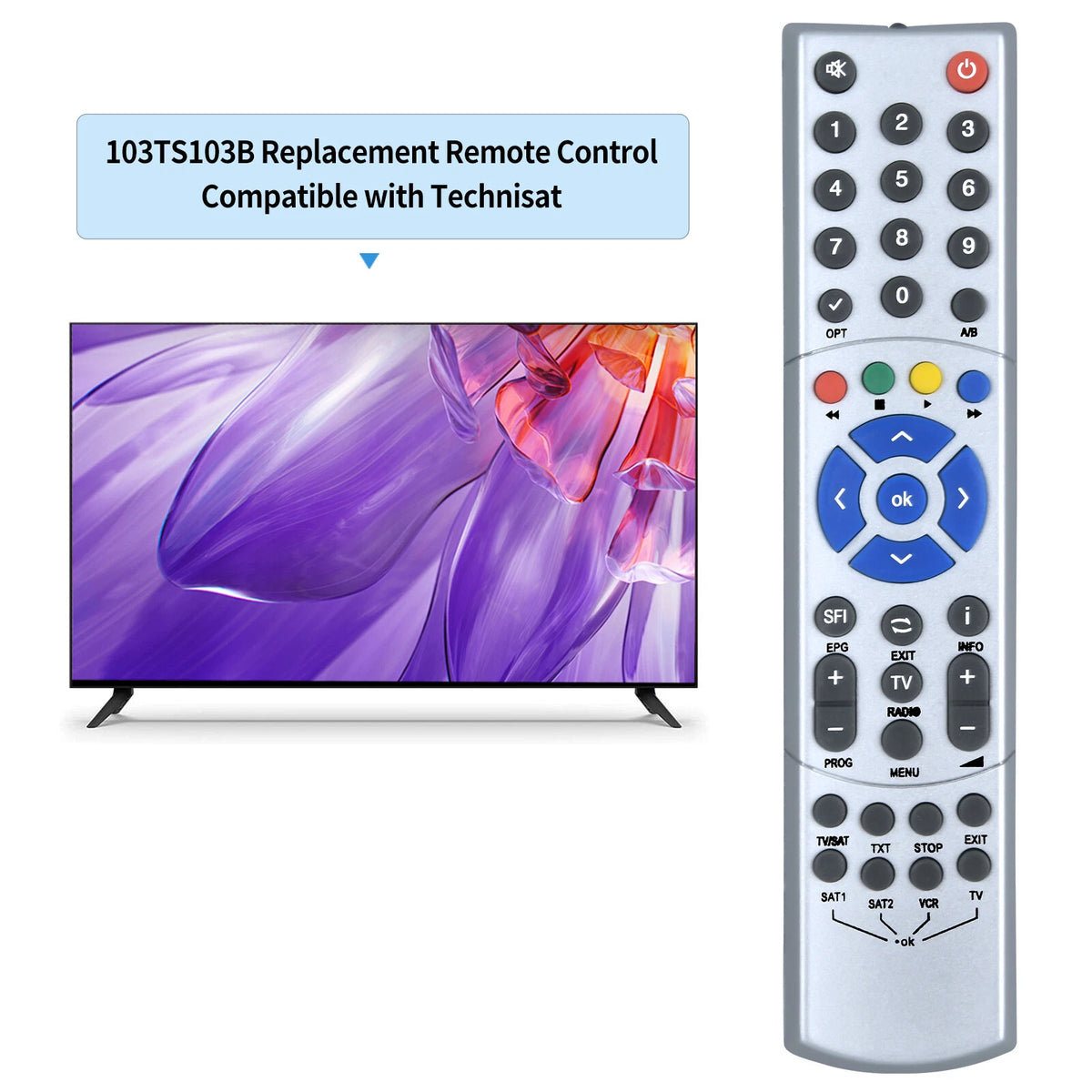 Replacement Remote Control For Technisat 103TS103B