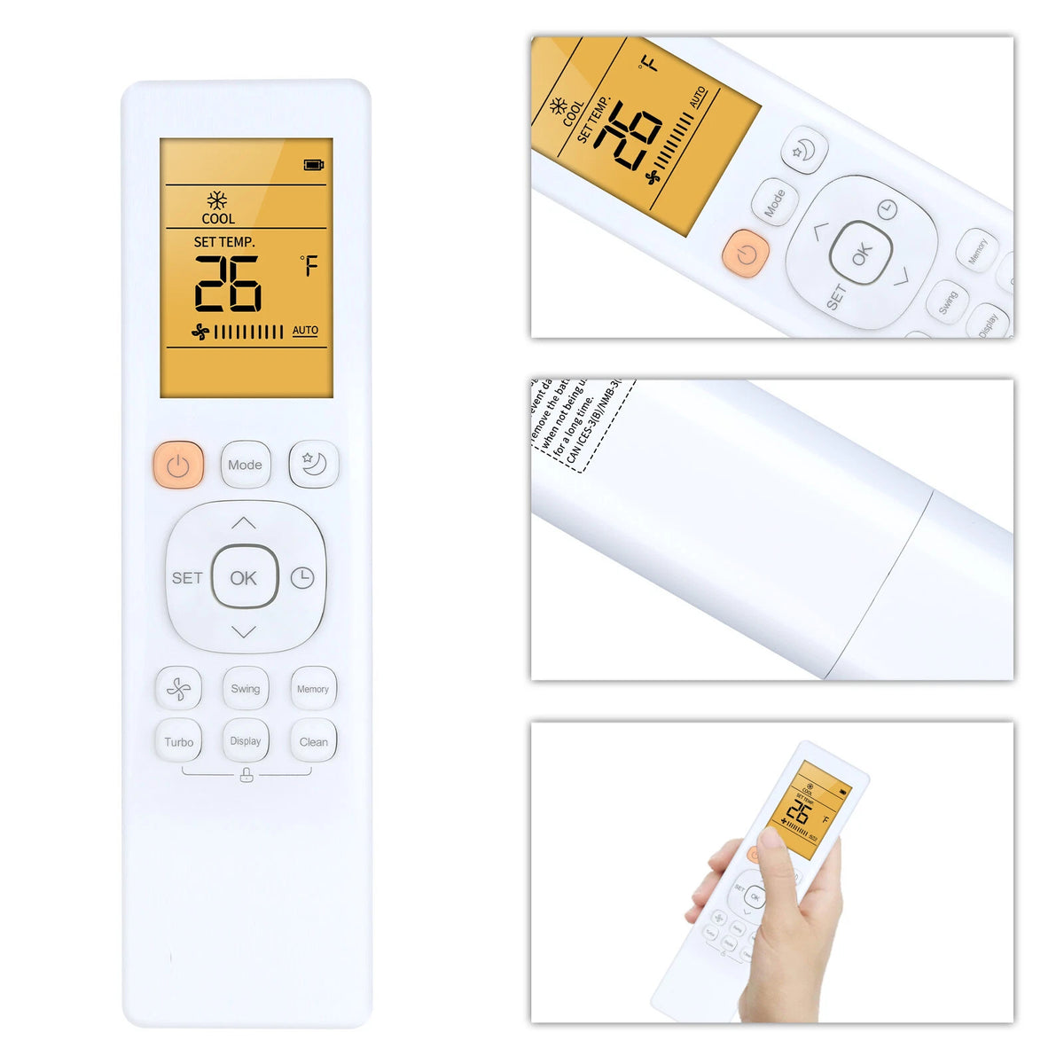 RG10B(D2)/BGEF Remote Control For Mirage Air Conditioner