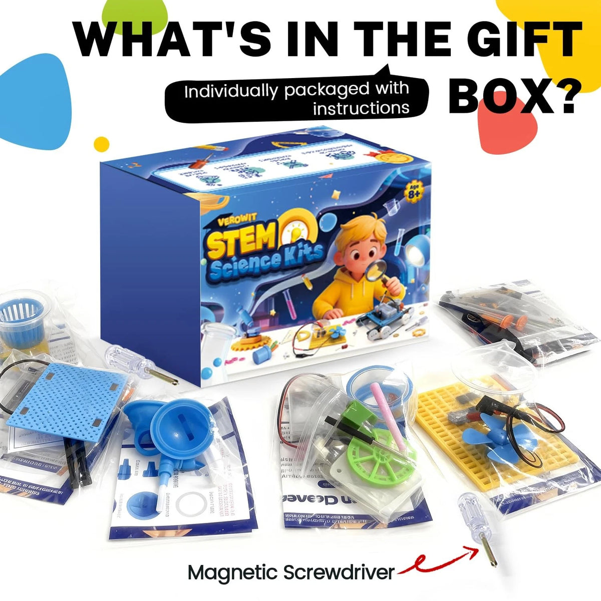 6-in-1 STEM Science Kits for Kids Age 8-12, Home 5.91 x 10.04 x 4.72 inches