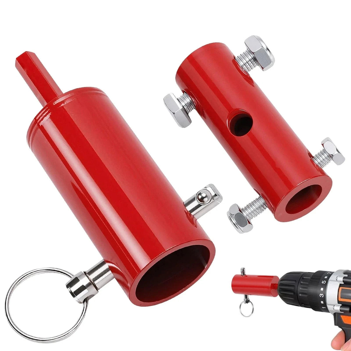 Flatbed Trailer Jack Crank Adapter 1 Inch Hex Bit for 3/8 Drill Attachment