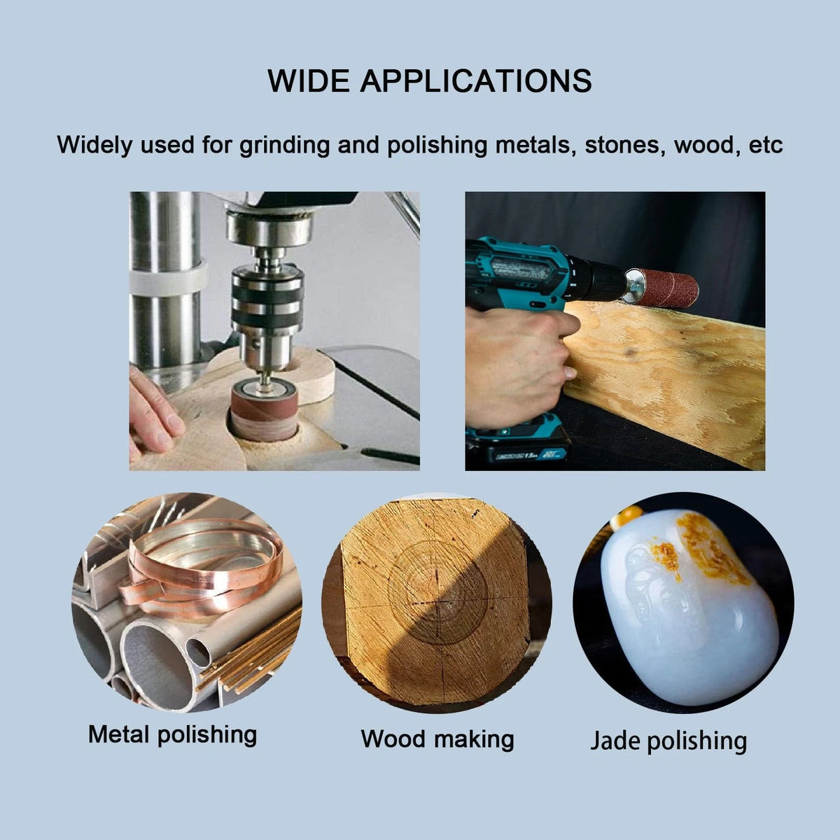 HANPINYUAN 20 Packs Sanding Drum Kit and Sleeves Set for Drill or Drill...