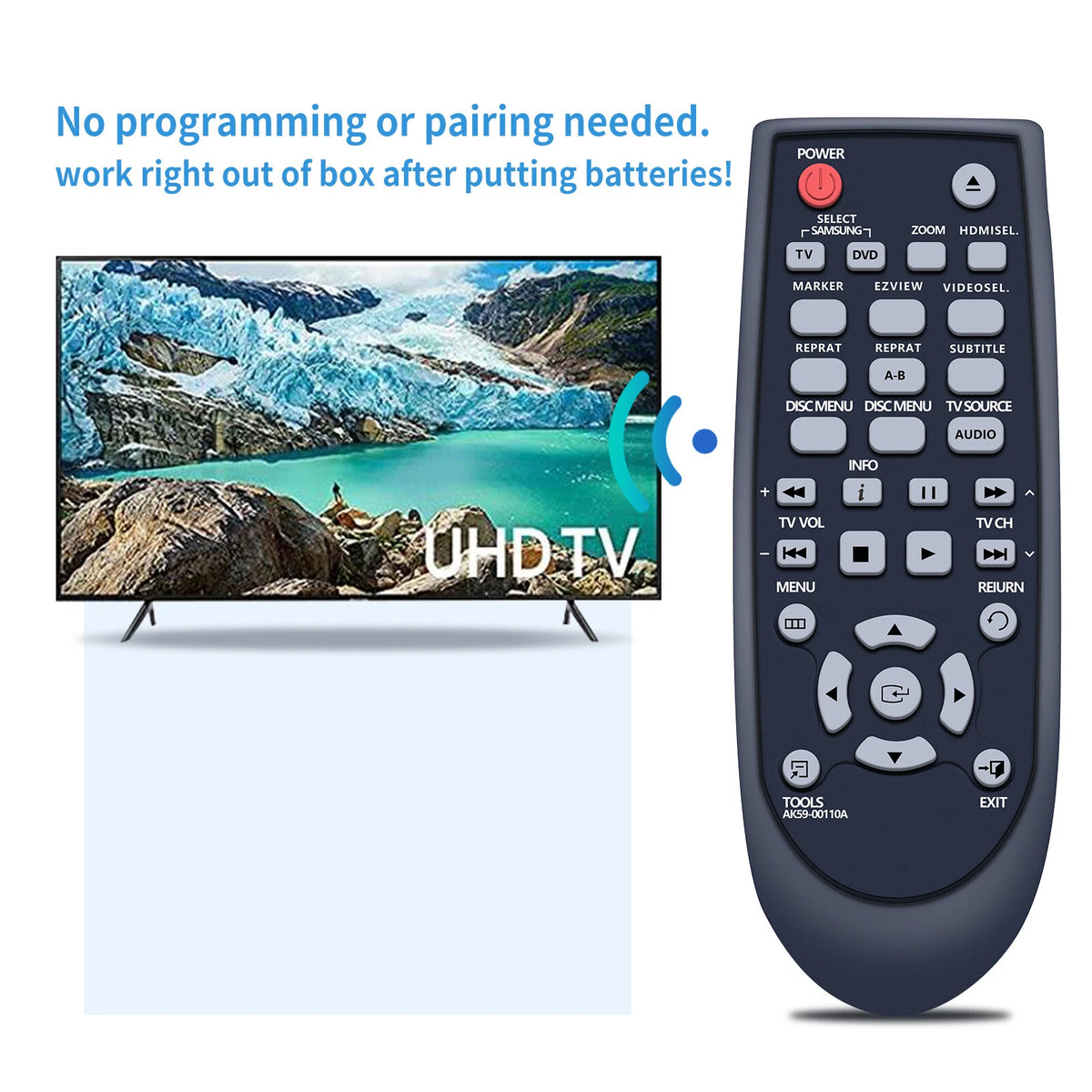 AK59-00110A Replace Remote Control For Samsung DVD DVD-C500/XER DVD-C510/EDC