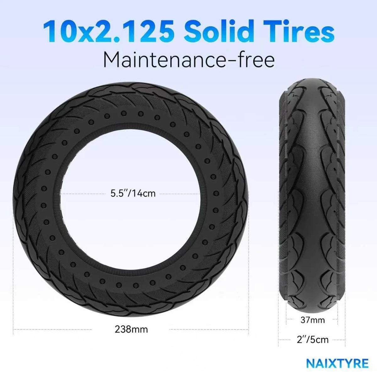 10-2.125 Inch Off Road Electric Scooter Replacement Tires,10 Solid 10