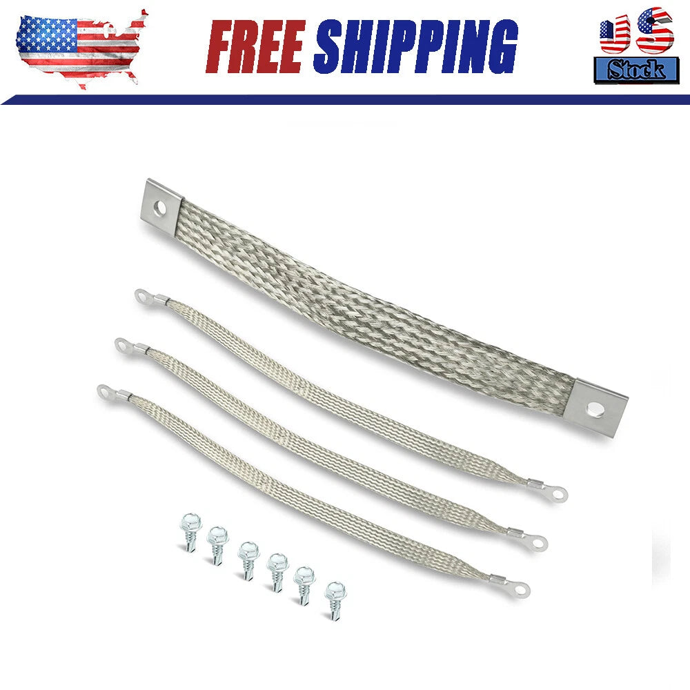 40140 braided copper engine and body ground strap kit, 4 pieces