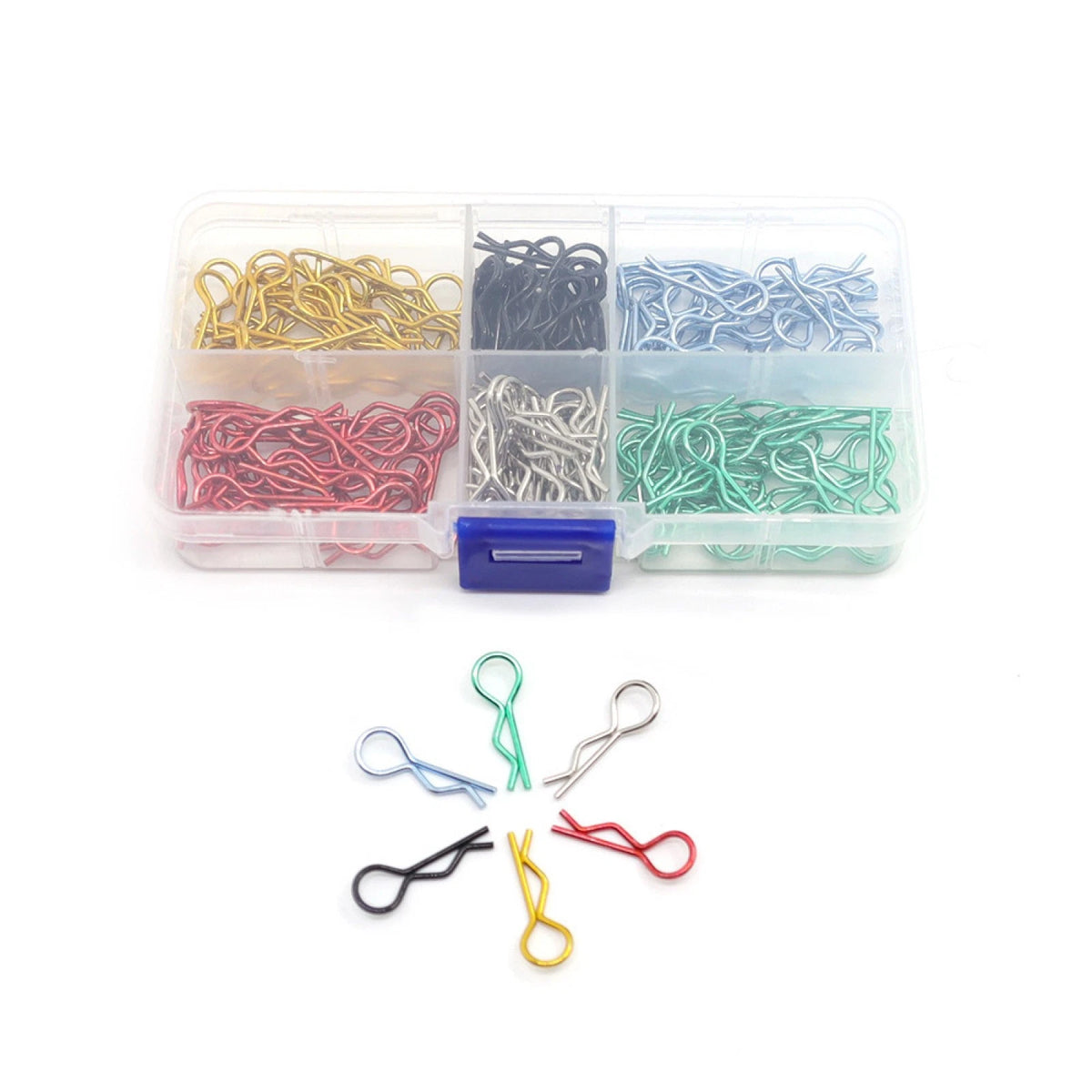 180Pcs 1/10 1/12 On-Road RC Car Body Shell R Shape Clips DIY Metal Pin Neddles