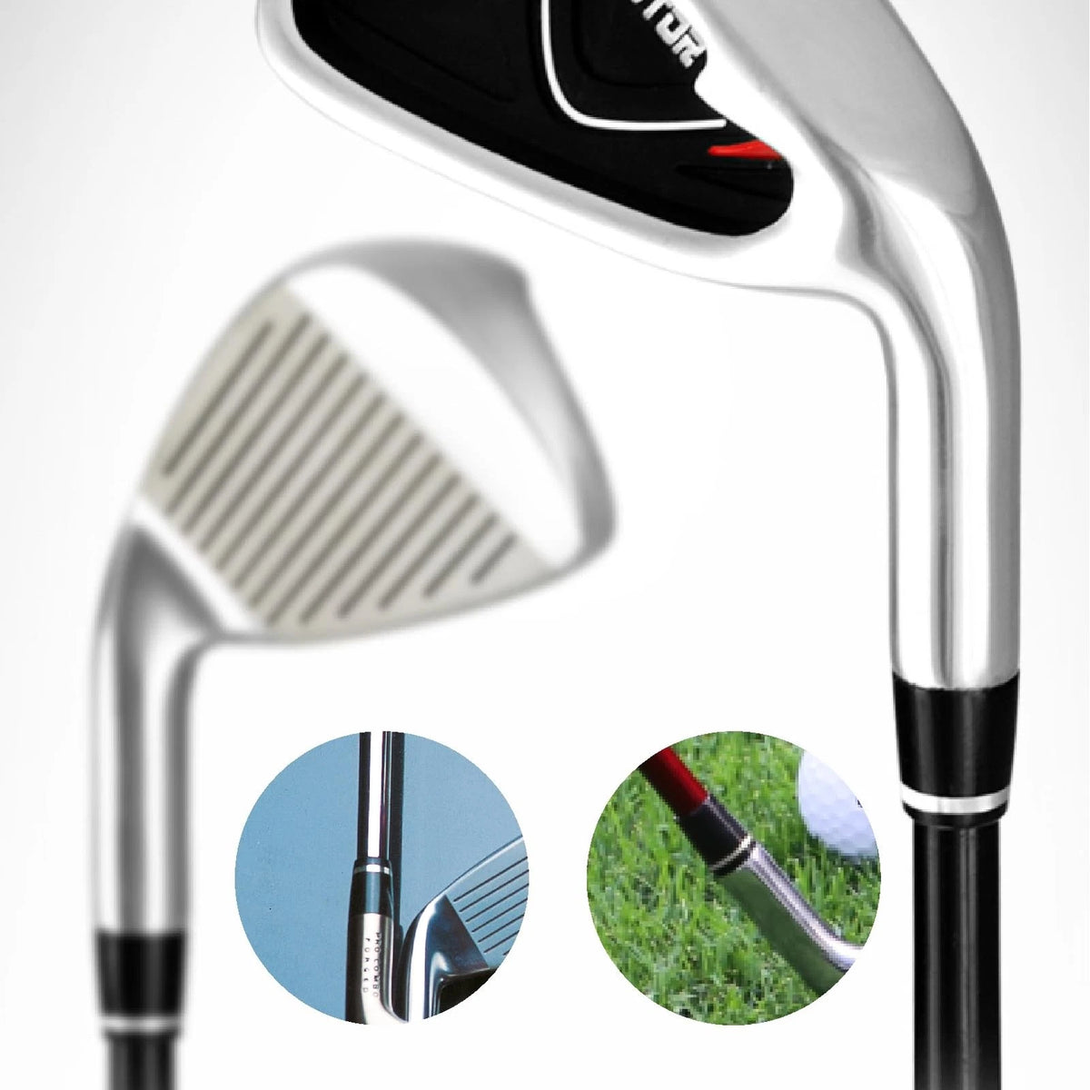Mariyandh 12 Pcs 0.355'' Black Golf Club Ferrules for Irons Shaft