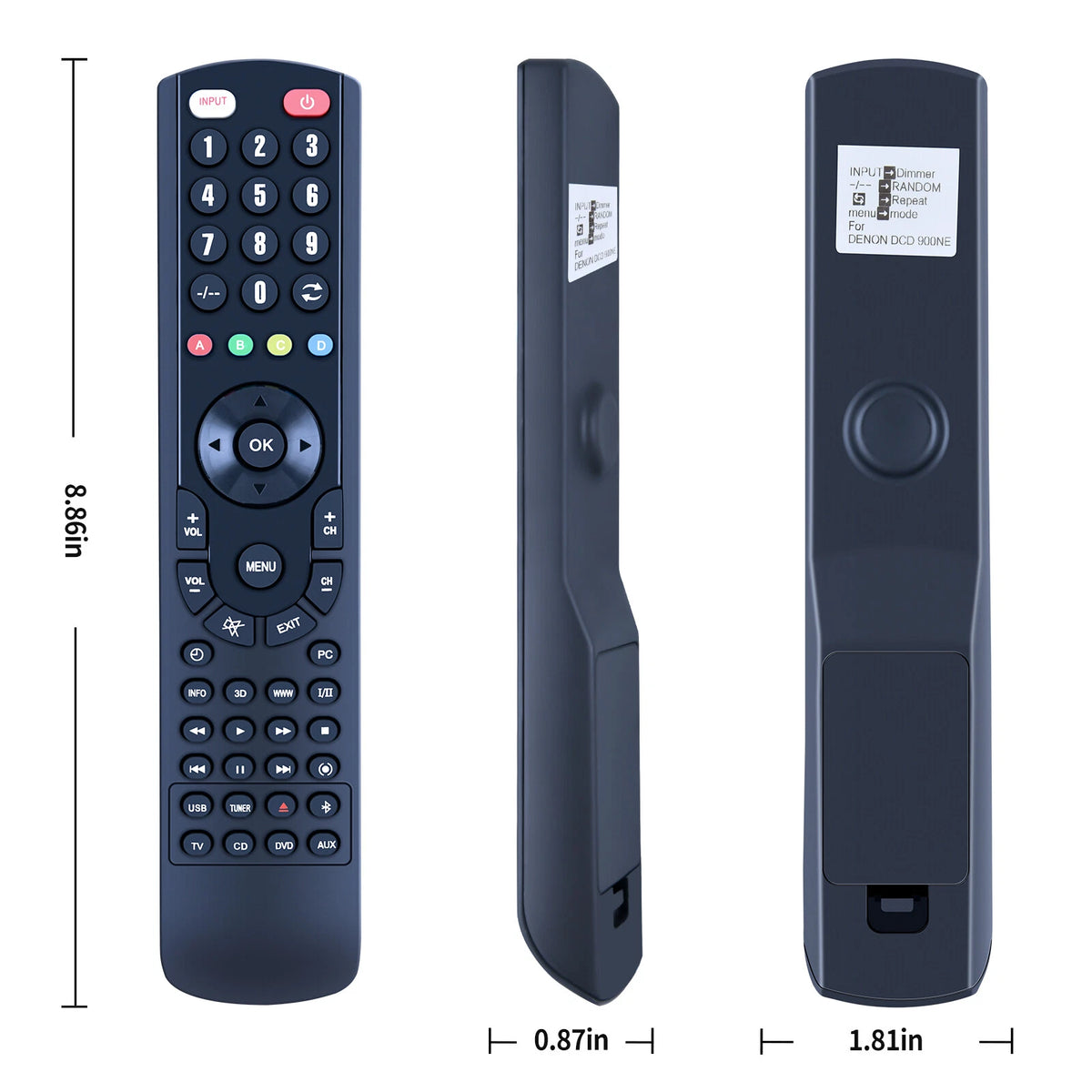 RC-1246 Replacement Remote Control For DENON PMA-900NE DCD-900NE
