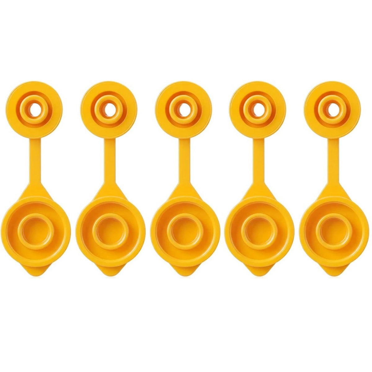 5PCS Fuel Gas Can Vent Cap Set Yellow Plastic For Garage Workshop Canisters