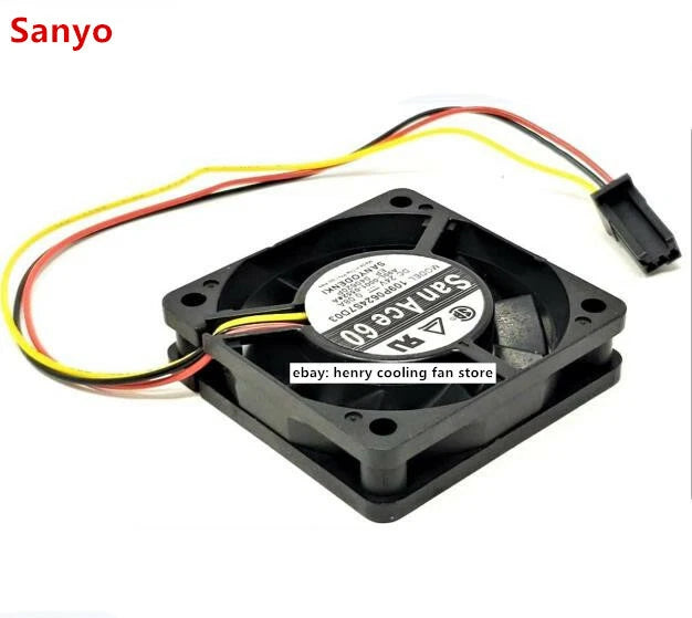 SANYO 109P0624S7D03 A90L-0001-0552#A DC 24V 0.08A 60*60*15mm Fanuc coooling fan