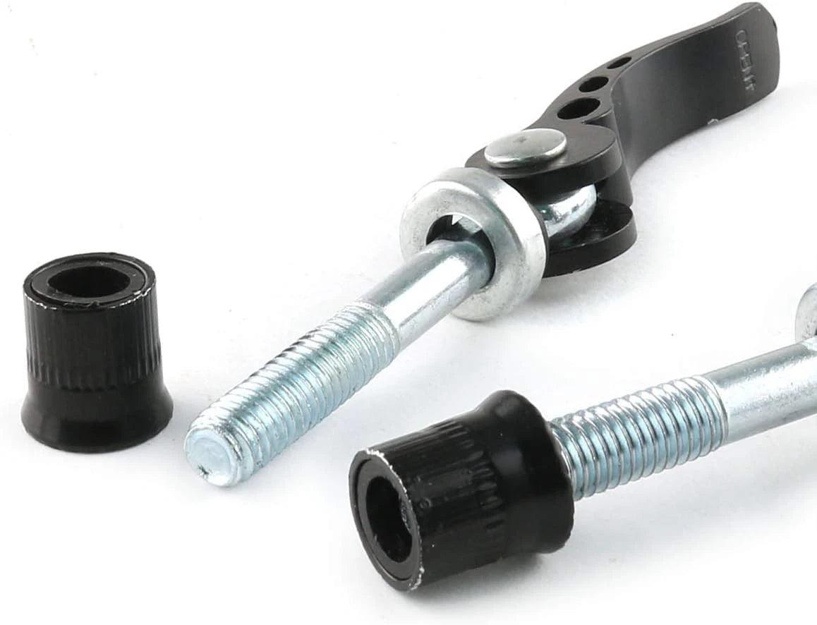 E-outstanding 2-Pack Bike Seat Clamp Post Quick Release Saddle Black