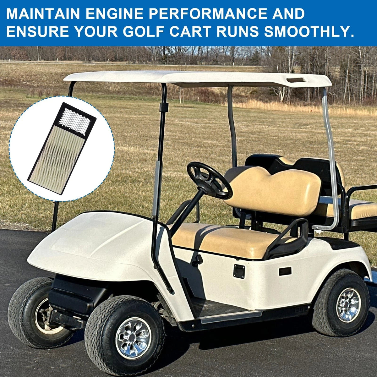 72368G01 Golf Cart Air Filter Compatible with EZGO Medalist TXT