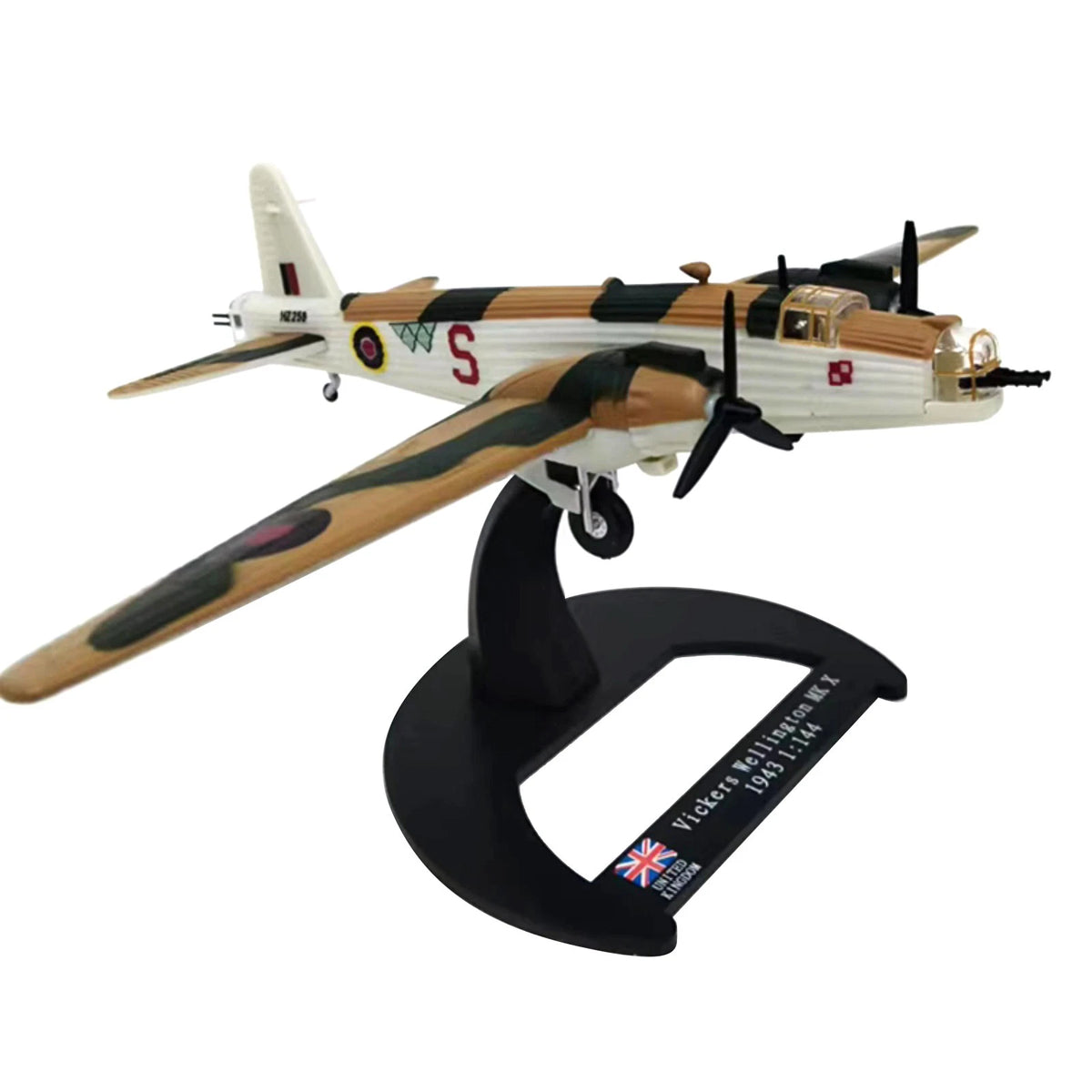 1/144 WWII UK Vickers Wellington Bomber Model Airplane Finished Alloy Decoration