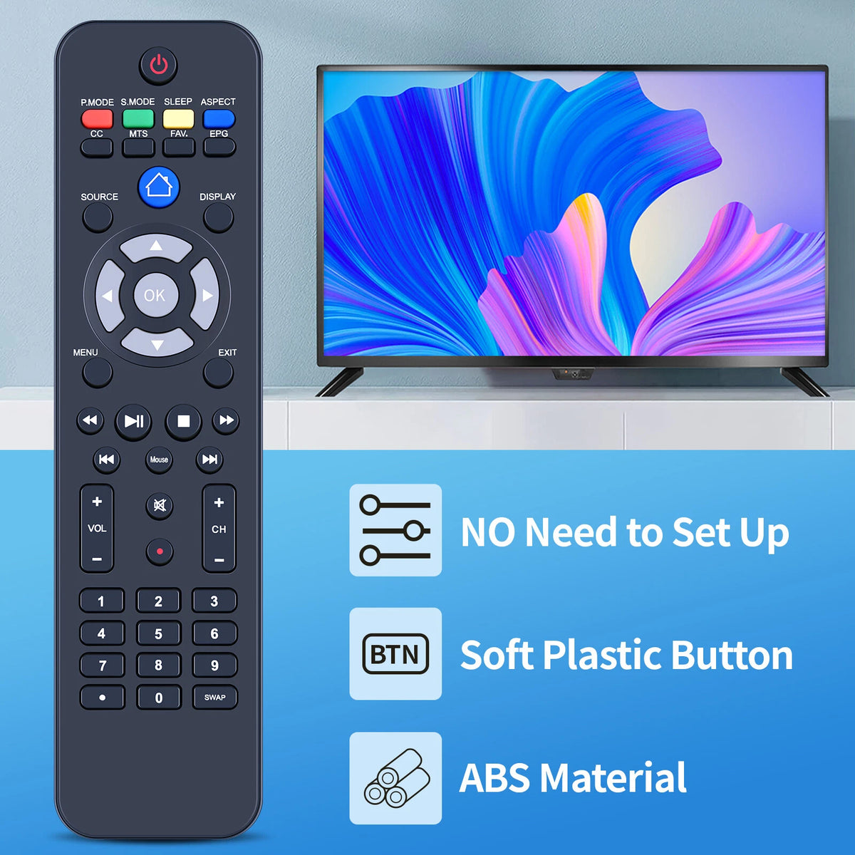 Remote Control For Mastertech E32D0A35 MT32SLIHTC1 Smart UHD 1080P LCD LED TV
