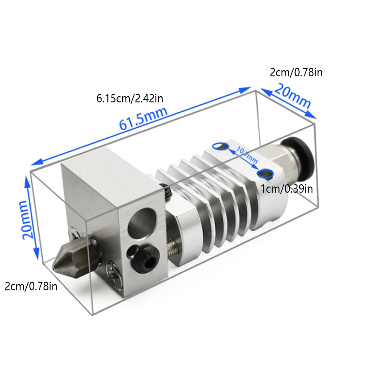 Full Metal 3D Printer Nozzle Extruder Kit For Ender 3 5 Pro CR10 CR10S
