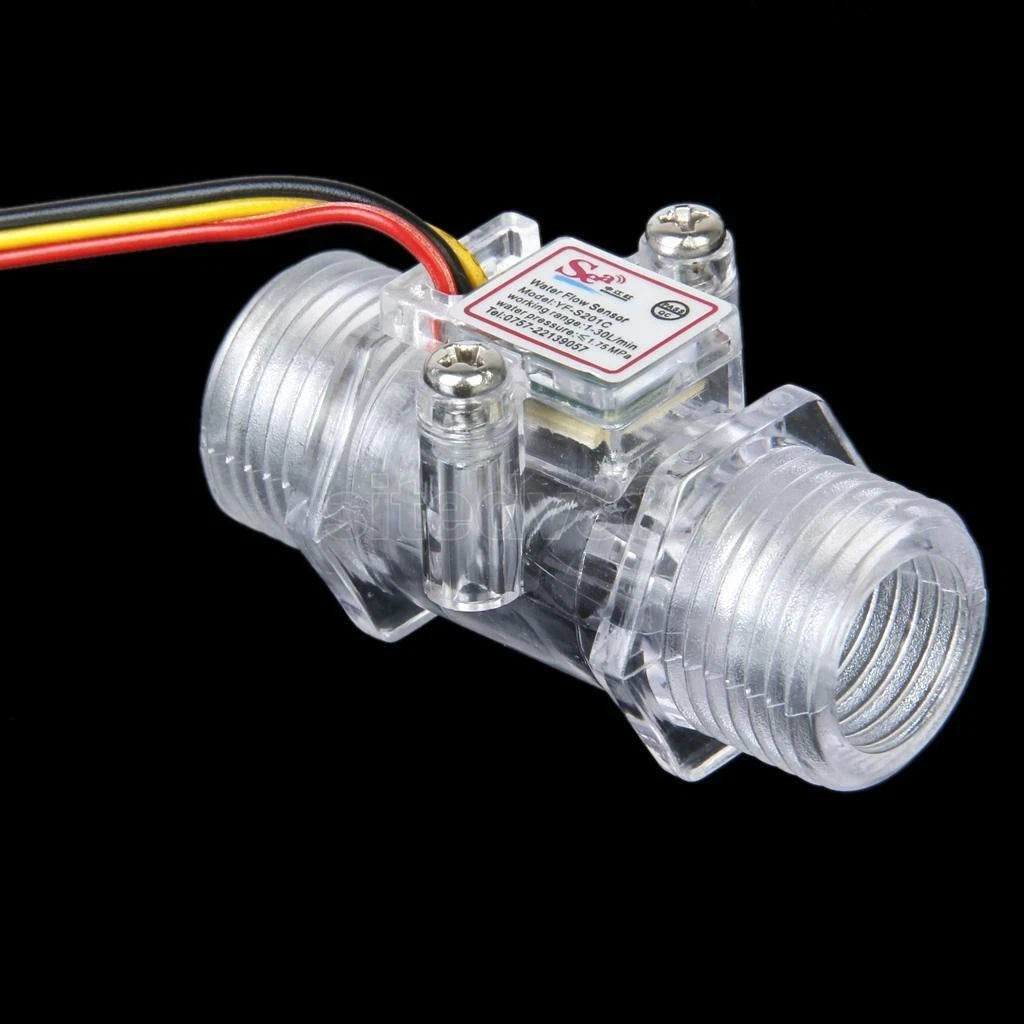 G1/2" Copper Water Flow Hall Sensor Switch Flow Meter Flowmeter Counter C