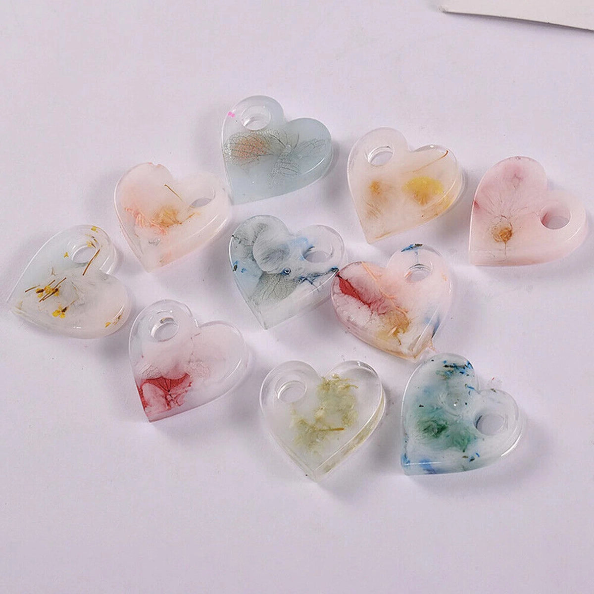 2x DIY Silicone Keychain Mold Handmade Jewelry Hanging Epoxy Resin Casting Mould