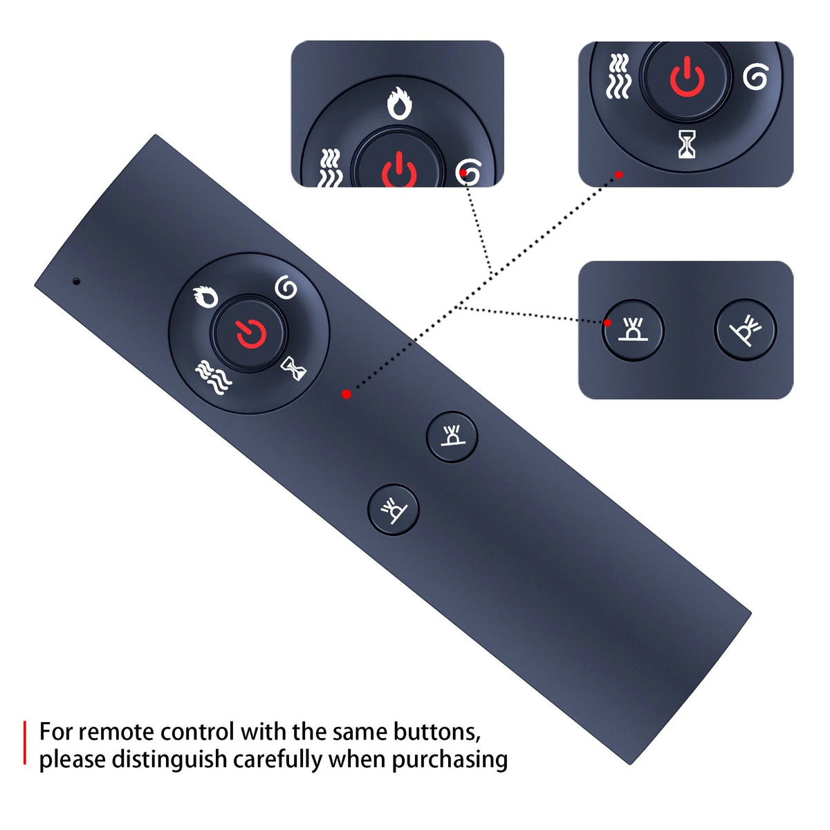 Replacement Remote Control For Bossin Wall Mounted Electric Fireplace