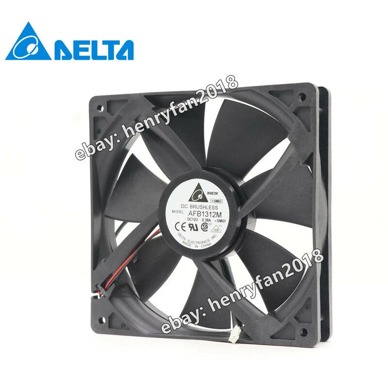 Delta Fan AFB1312M DC 12V 0.38A 2-Pin 135*135*25MM Server / Case Cooling Fan