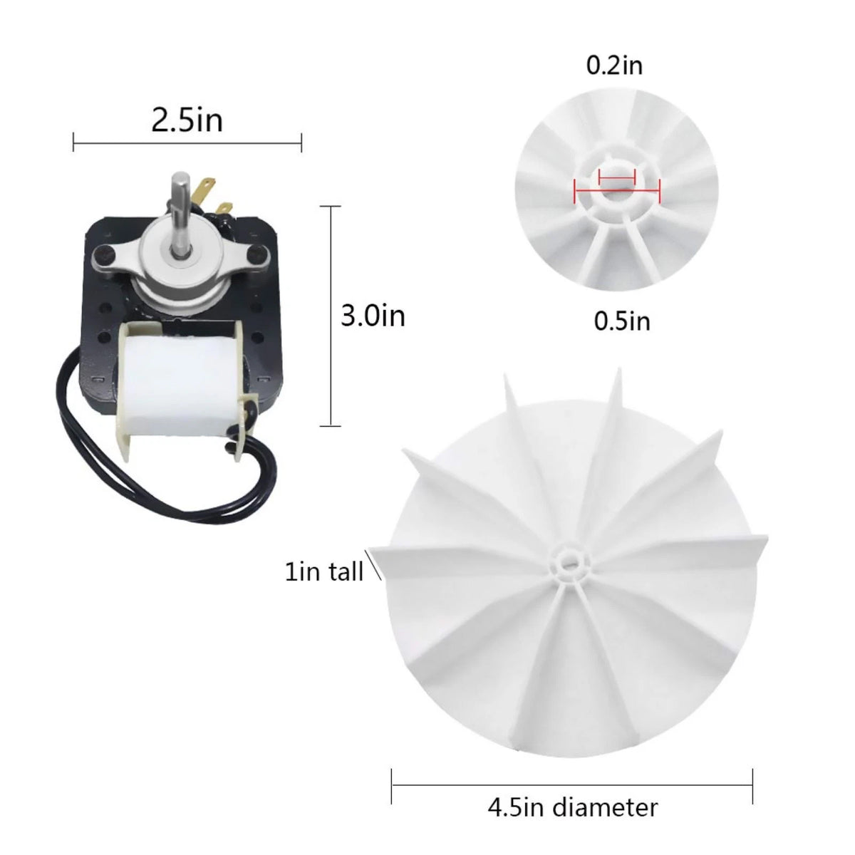 1*SM550 Bathroom Vent Fan Motor for Nutone for Broan 50 CFM Replacement Part Kit
