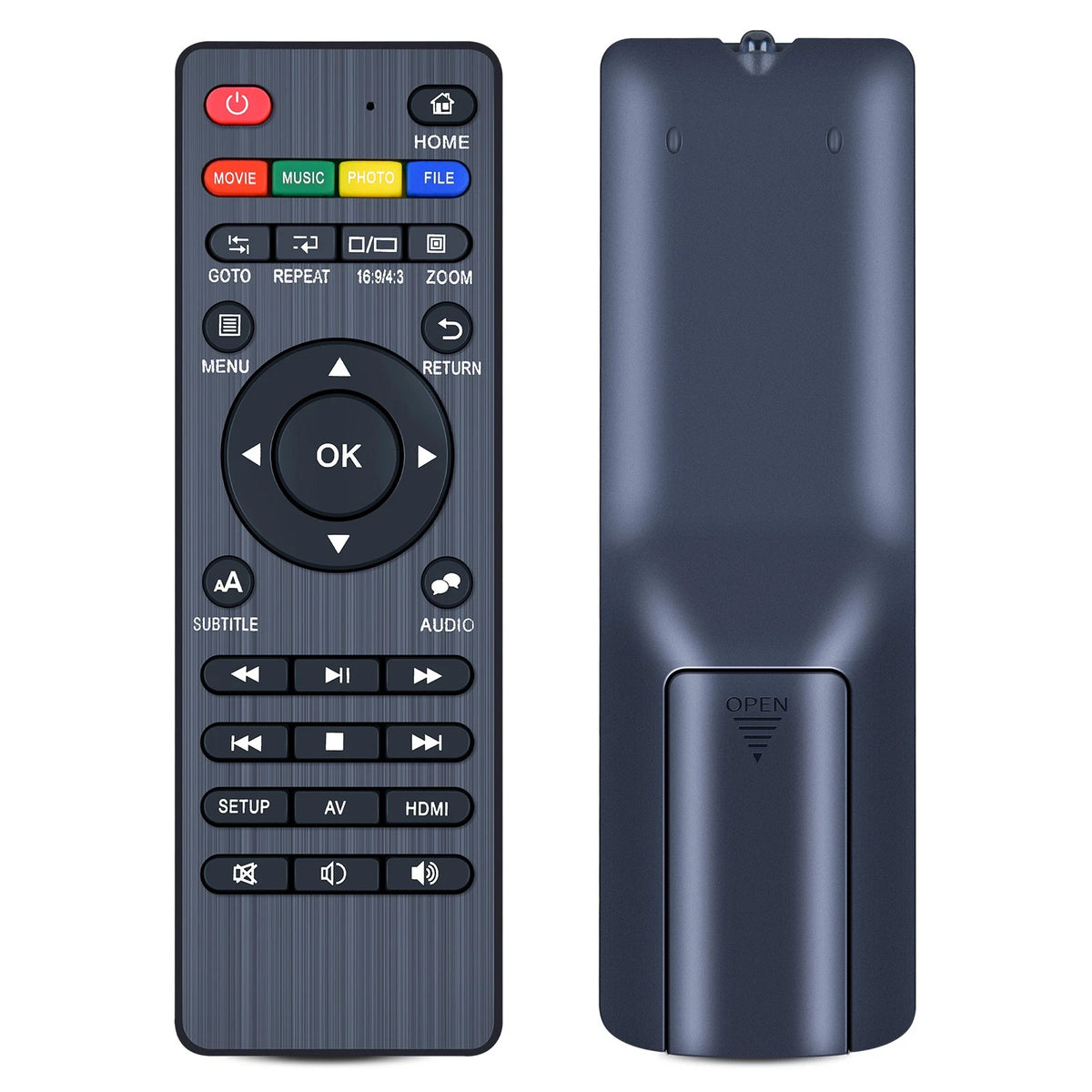 Replace Remote Control For ZUMKUNM 4K Ultra HD Digital Media Player