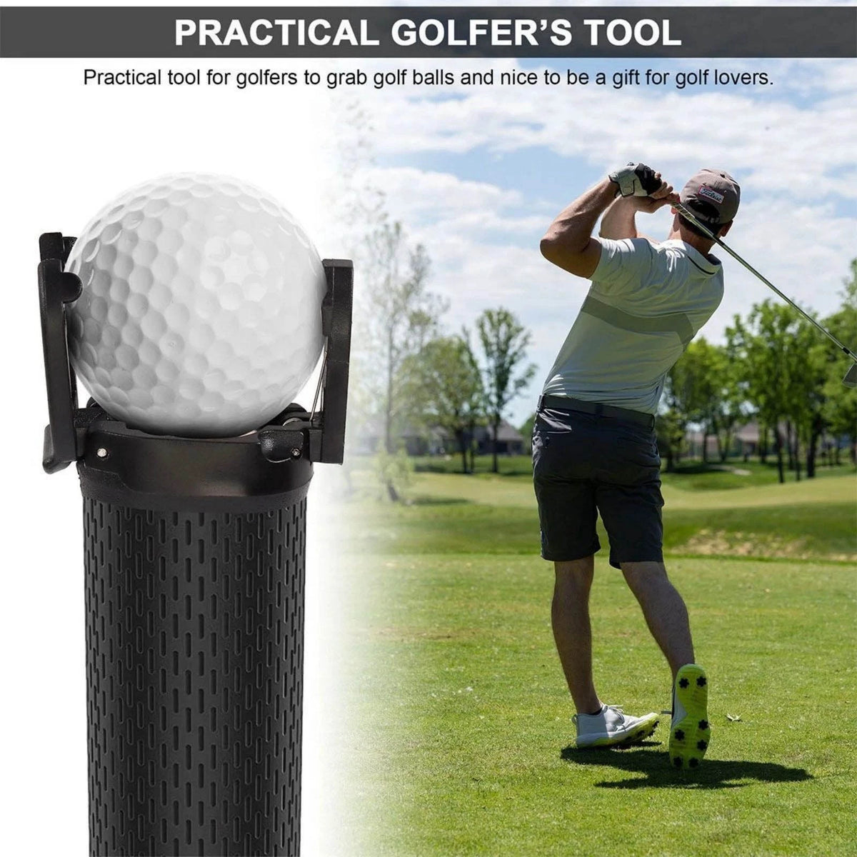 8pcs Golf Ball Retriever Claw Grabber for Putter Grip End Screw Attachment