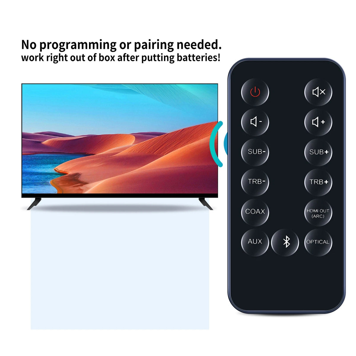 Replacement Remote Control For Hitachi AXS240BTU 240W Soundbar