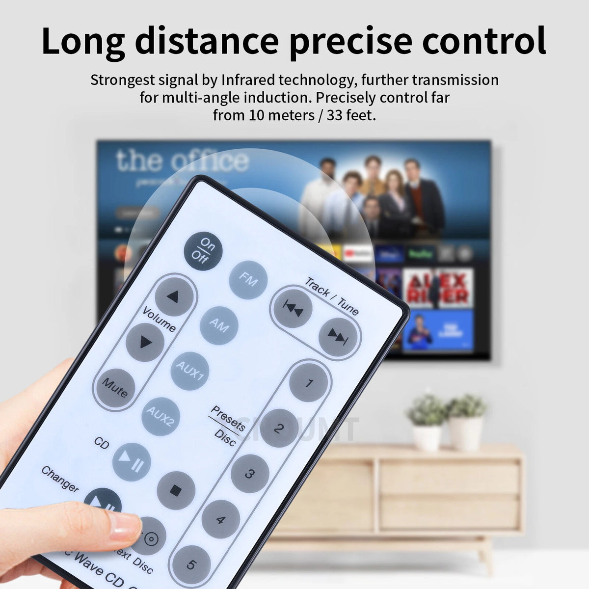 Remote Control For Bose CD-3000 AWMS Acoustic Wave II CD Changer Music System