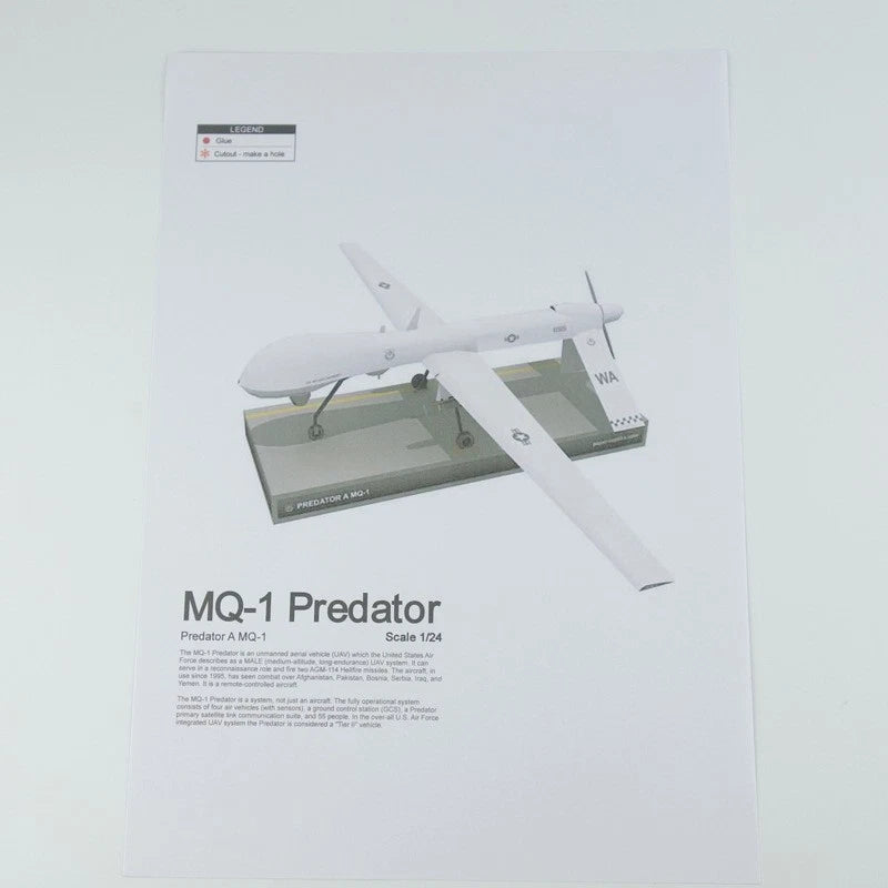 1:32 Paper DHC-2 Beaver Float Seaplane 3D Plane Aircraft Unassembled Kirt Gift