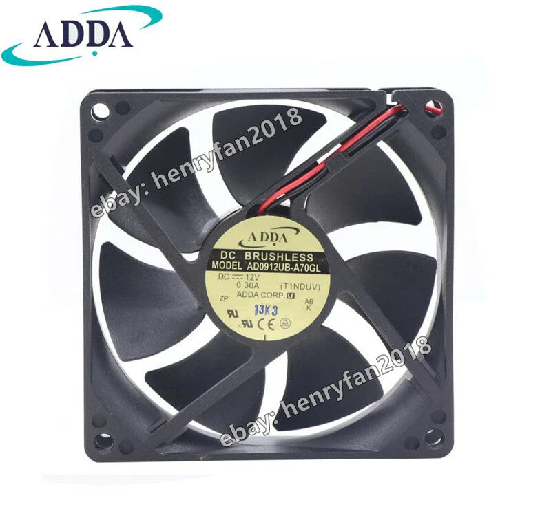 ADDA AD0912UB-A70GL Axial Fan DC12V 0.3A 92*92*25MM 2wire 56CFM Case Cooling Fan