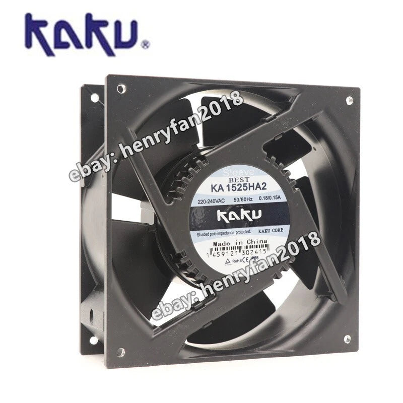 KAKU KA1525HA2 Axial Fan 220/240VAC 0.15/0.18A 150*150*51MM 2-Pin Cooling Fan