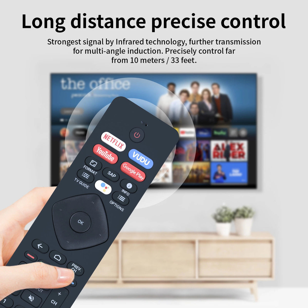 RF402A-V14 For Philips TV Voice Remote Control 43PFL5604/F7