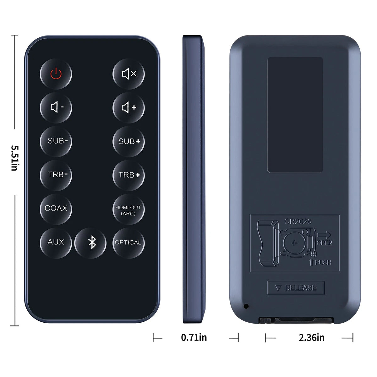 Replacement Remote Control For Hitachi AXS240BTU 240W Soundbar
