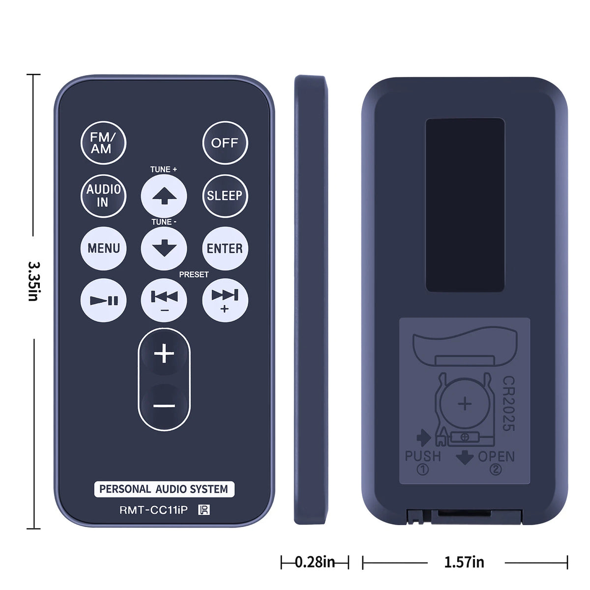 RMT-CC11iP For Sony Personal Audio System Remote Control ICF-DS11iP