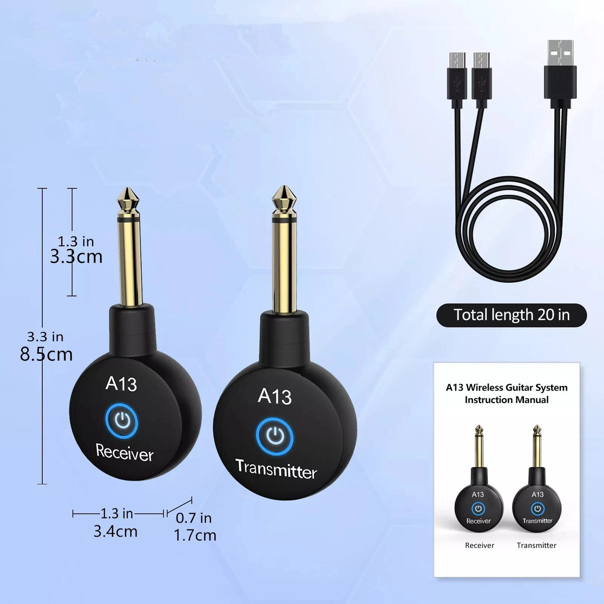 2.4GHz Wireless Guitar System Converter Transmitter Receiver For Guitar Bass