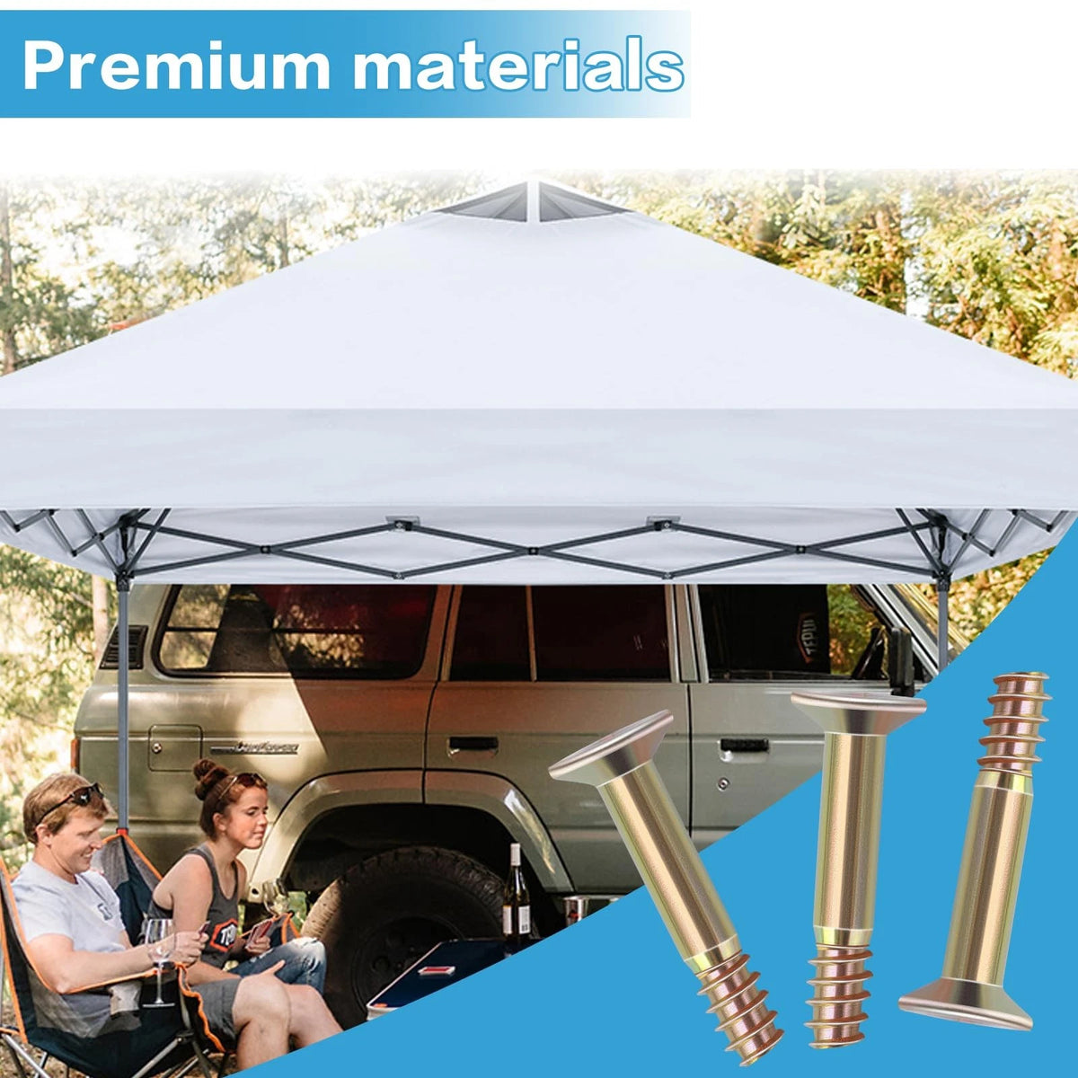 20 Pcs 10 x 10 Pop Up Canopy Replacement 1-1/8 inch (length only), coppery