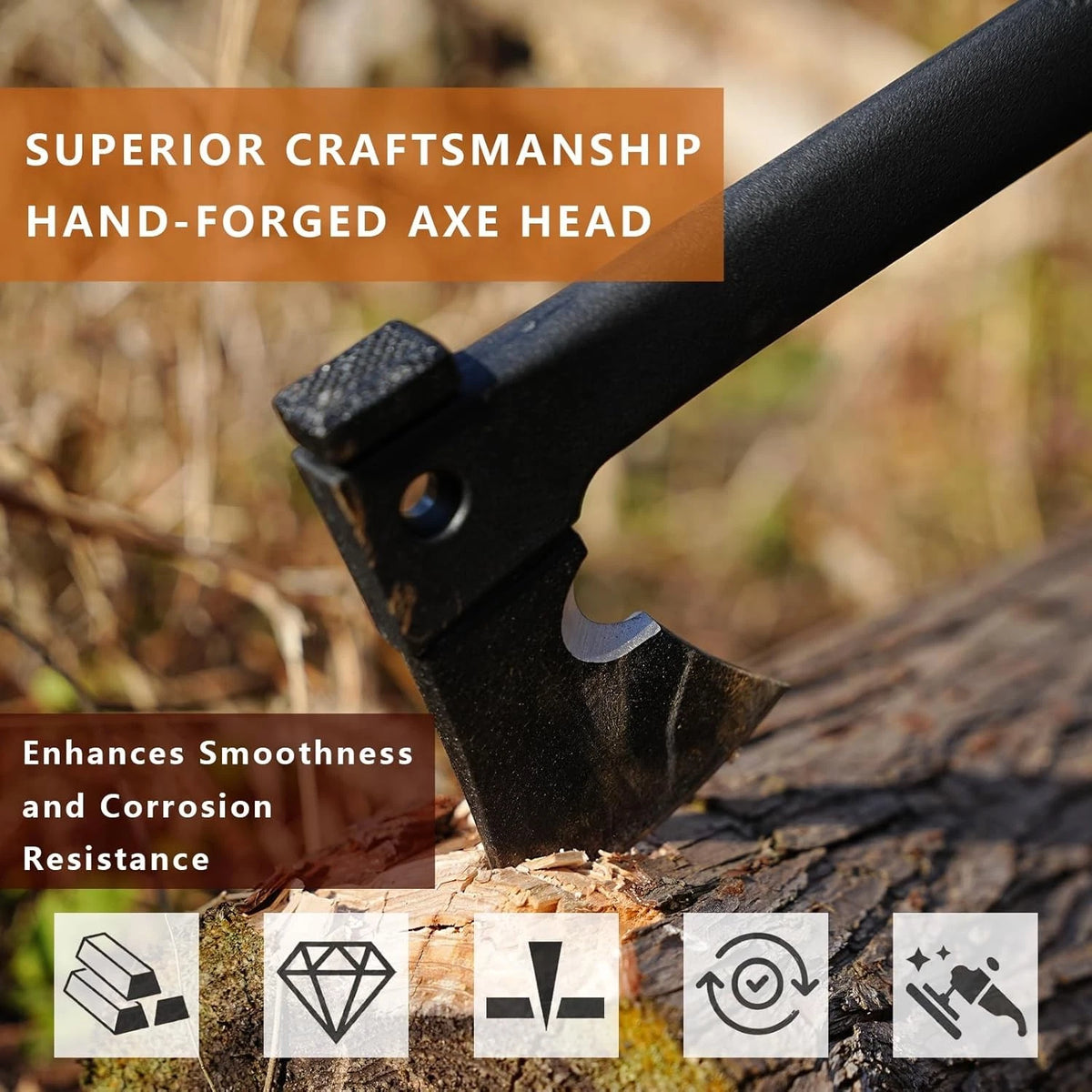Outdoor Camping Hatchet Axe, Tactical Axe And Hammer, Small Set