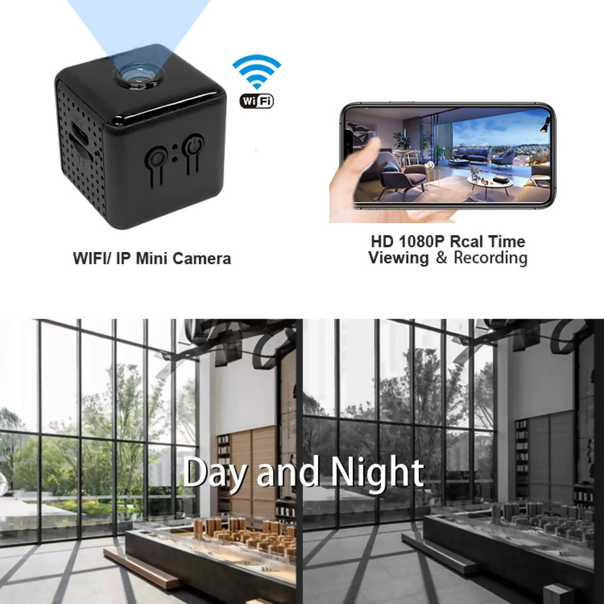 Wireless Mini 1080P Camera Remote View Night Vision Motion Alert Baby Monitor