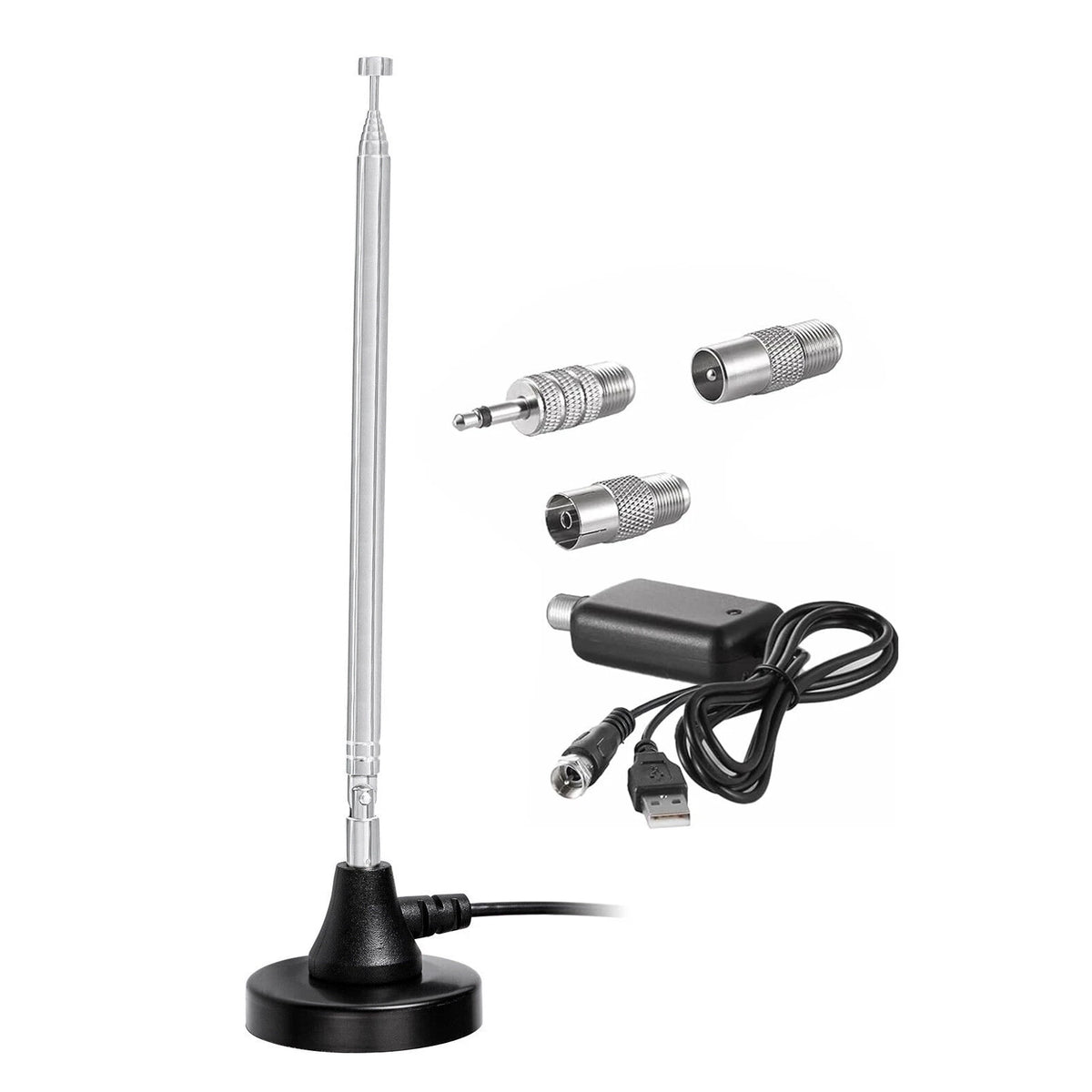 3dBi DAB FM Radio Antenna Digital Telescopic Indoor Antenna with Magnetic Base