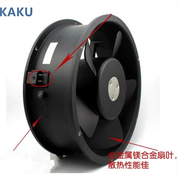 KAKU fan KA2208HA2-2 AC 220/240V 49/64W 222*80mm Axial cooling fan