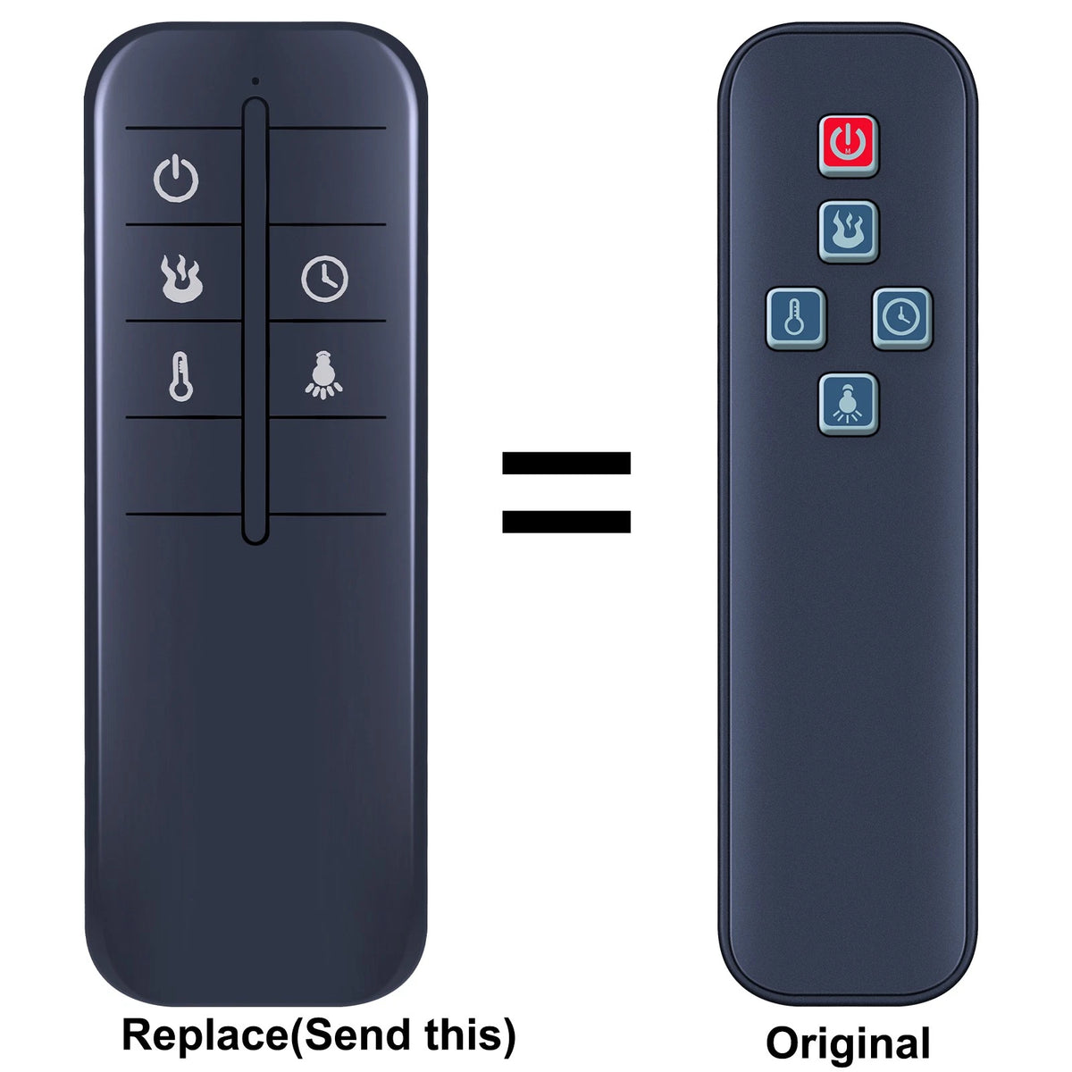 ReplaceRemote Control For Greentouch Fullerton Electric Fireplace 10180SB-28-254